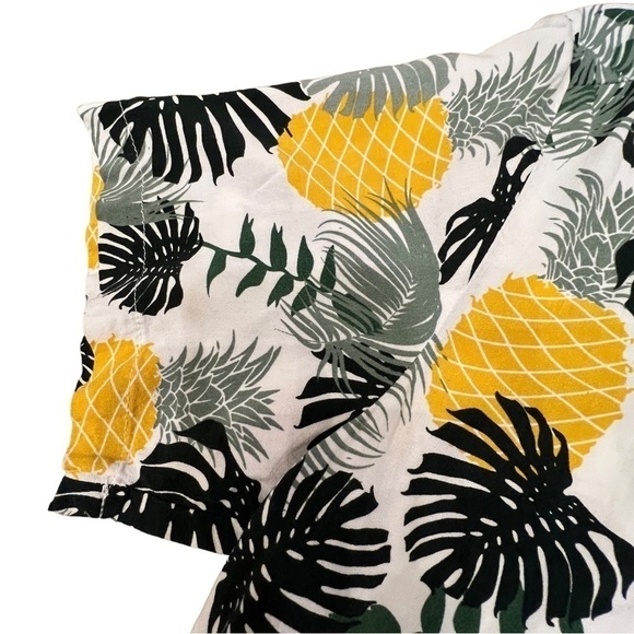 Mad Engine Men’s Pineapple & Palm Leaf Button Down Shirt, Size Large. - Picture 5 of 11